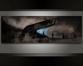 Boba Fett Ship_Slave 1 Premium Artistic Canvas