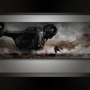 Razor Crest premium artistic canvas
