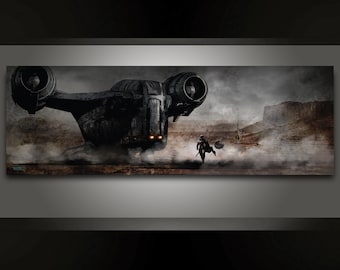 Razor Crest premium artistic canvas