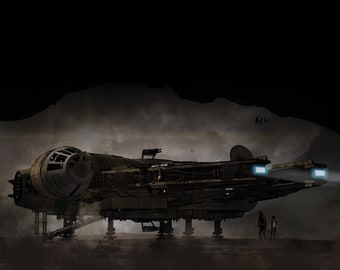Millennium Falcon 12"x18" Metal Print