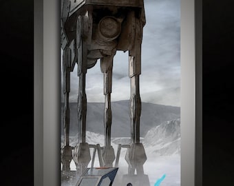 Hoth AT-AT Premium Canvas Art (12x36")
