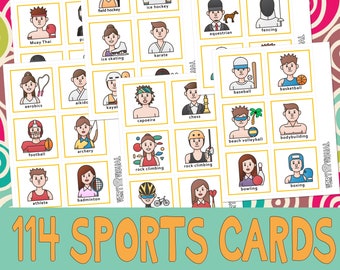 SPORTS CARDS 1 :  Athlete Icons Active Lifestyle Flashcards Recreation Set PCS