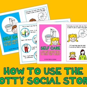 TOILET SOCIAL STORY ... how to use the potty training visual aide autism special education aac asd pdd