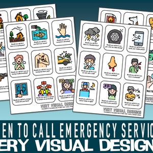 WANNEER BEL 911 Hulpdiensten Flash Cards: veiligheid gezondheid levensvaardigheden leren beeldactiviteit voor kinderen