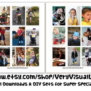 DIFFERENT ABILITIES CARDS DiGiTaL DoWnLoAd speech autism aba therapy aid printable picture pdf
