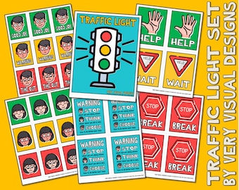 BEHAVIOR MANAGEMENT SET Reward Chart & Picture Card Visual Aide to Help Out Kids