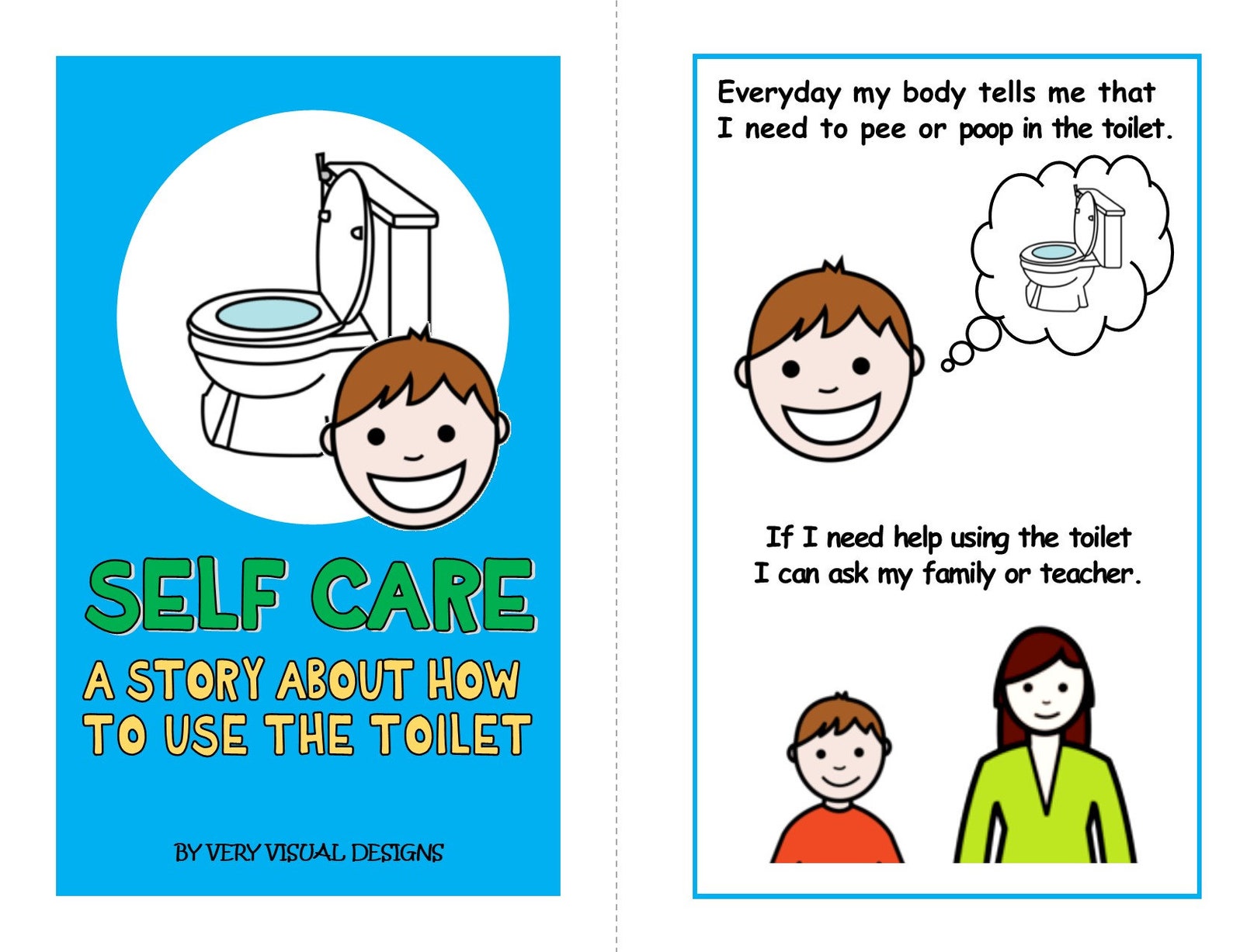 TOILET SOCIAL STORY How To Use The Potty Training Visual Aide Autism Special Education Aac