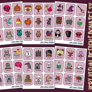 HALLOWEEN CARDS SET = Visual Supports & Learning Activities For Kids = Holidays/Seasons = PeCS AsD PpD AbA SLp SLeD IeP EsL PrEK IeP