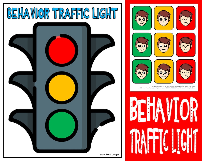 behavior-management-traffic-light-chart-picture-cards-set-etsy-france