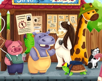 Ilustrador de libros infantiles de alquiler