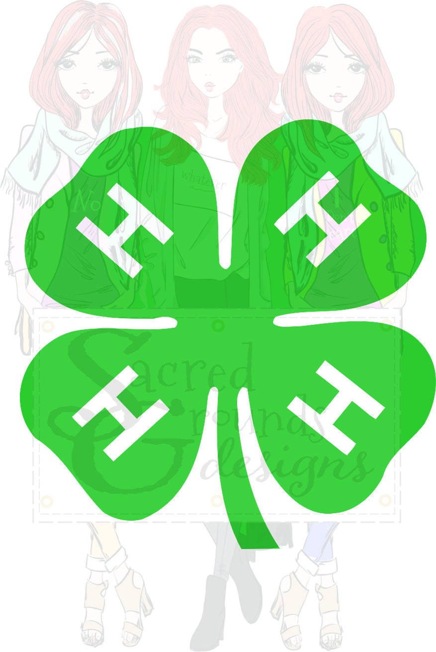 4h Logo Clover Etsy