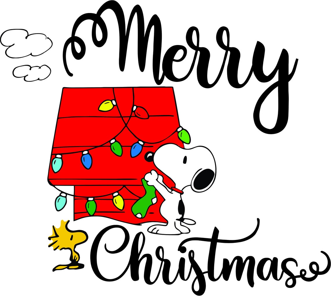 Snoopy Merry Christmas Etsy