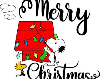 Snoopy Christmas Svg Etsy