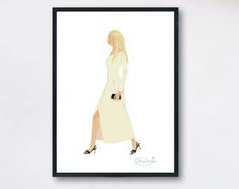 Carolyn Bessette Kennedy - ivory Versace dress