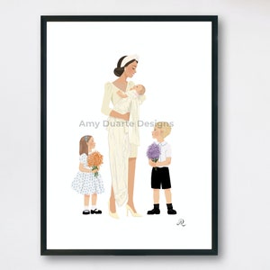 Kate Middleton at Prince Louis&#39; christening with Prince George and Princess Charlotte