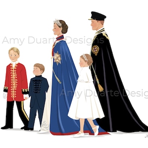 König Charles Familie Krönungstag