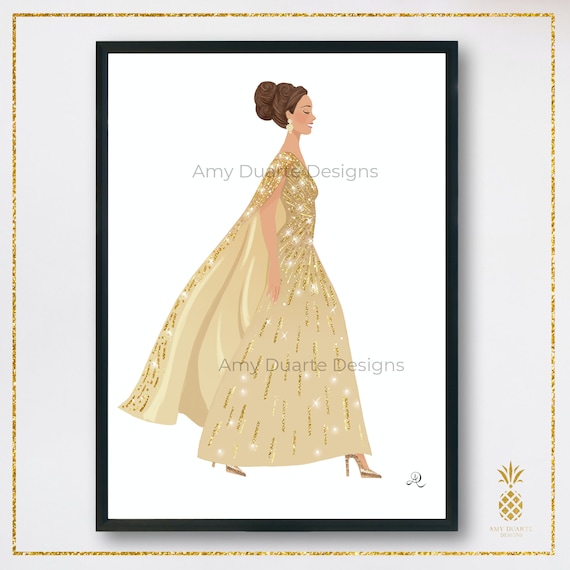 Catherine Middleton Golden Dress - Instant Download - Etsy New Zealand