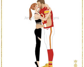Taylor Swift and Travis Kelce - sweet victory kiss Super Bowl 2024