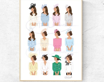 Princess of Wales Trooping the Colour Collection Art Print