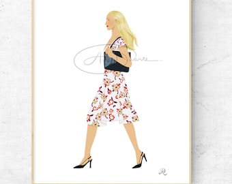 Carolyn Bessette Kennedy - Floral dress