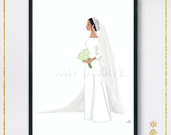 Meghan Markle - Wedding Day Illustration