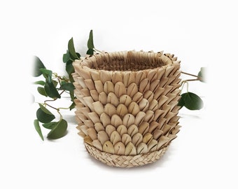 Porcupine Baskets XS H7" x 7"W| African Basketry | Planter | Storage Container