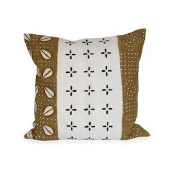 Bogolan Cushion Wholesale Mudcloth Pillow Cover Brown And White
