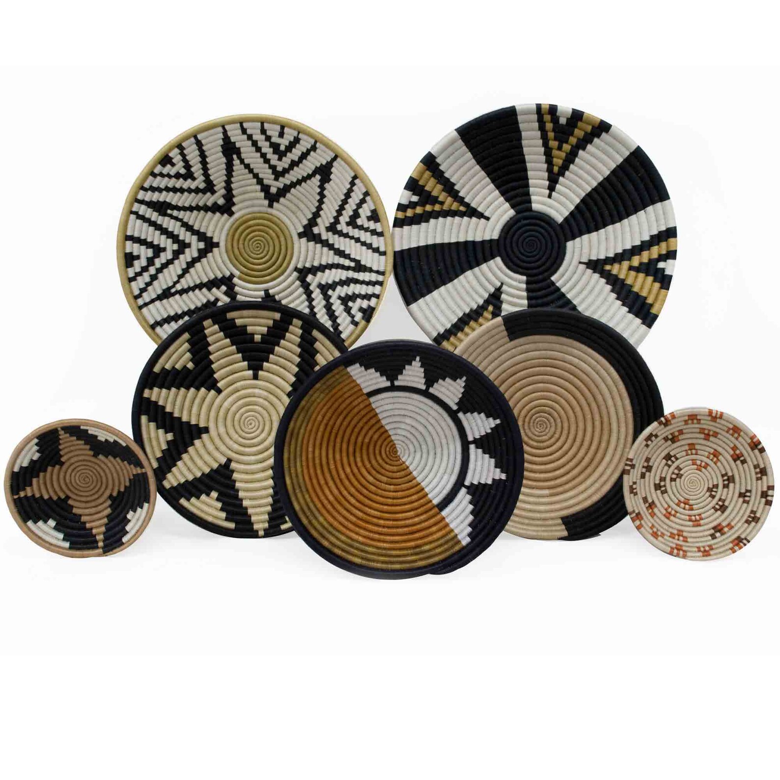 Set of 7 Rwanda Baskets / Rwanda Wall Basket Set / Rwanda Etsy