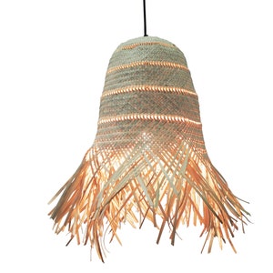 African Basket Hanging Light, Ilala Palm Light, Basket Pendant Light