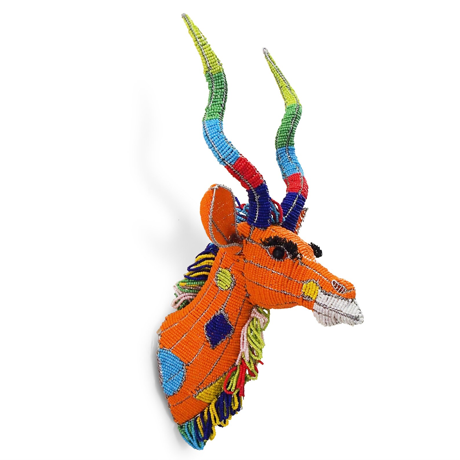 Colourful Beaded Animal Head Set African Beaded Animals Etsy