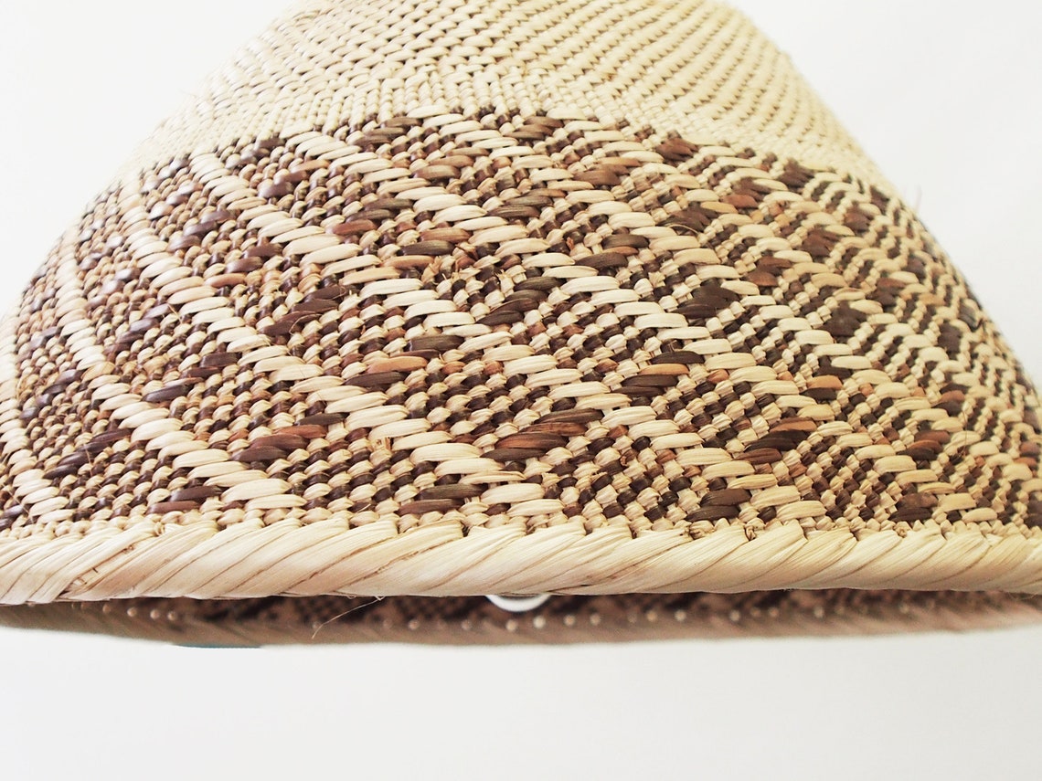 African Basket Pendant Lampshade Natural Hanging Light Etsy