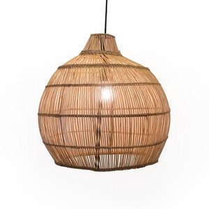 Natural Simple Rattan Ball Light | African Rattan Ball Pendant Lampshade | Natural Hanging Light | Medium Size
