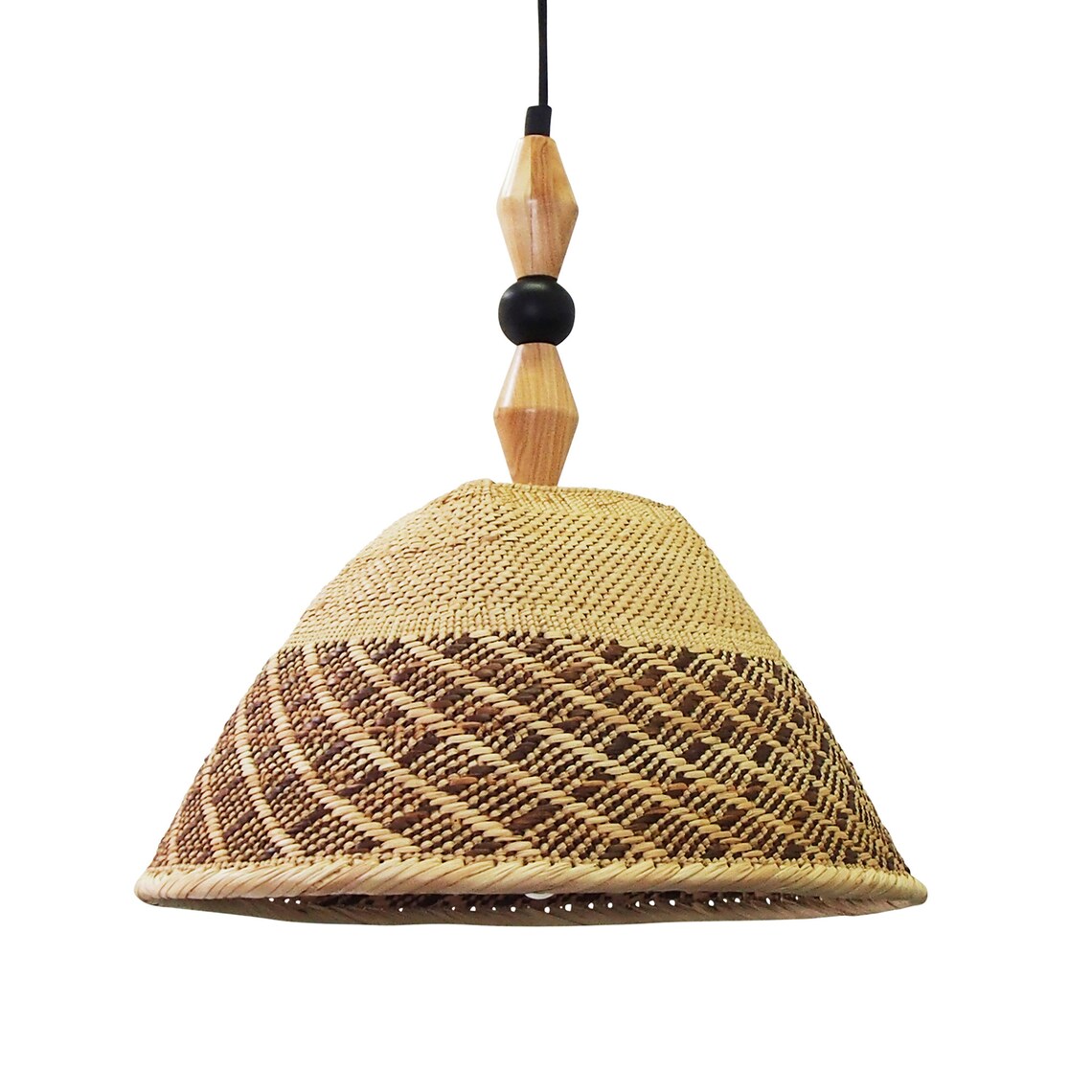 African Basket Pendant Lampshade Natural Hanging Light Etsy