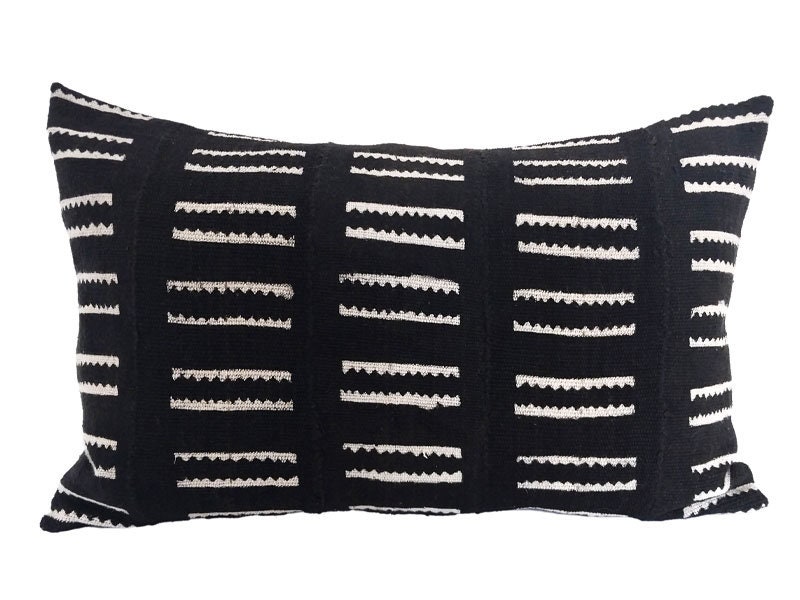 Black and White Rectangle Cushion Etsy Canada