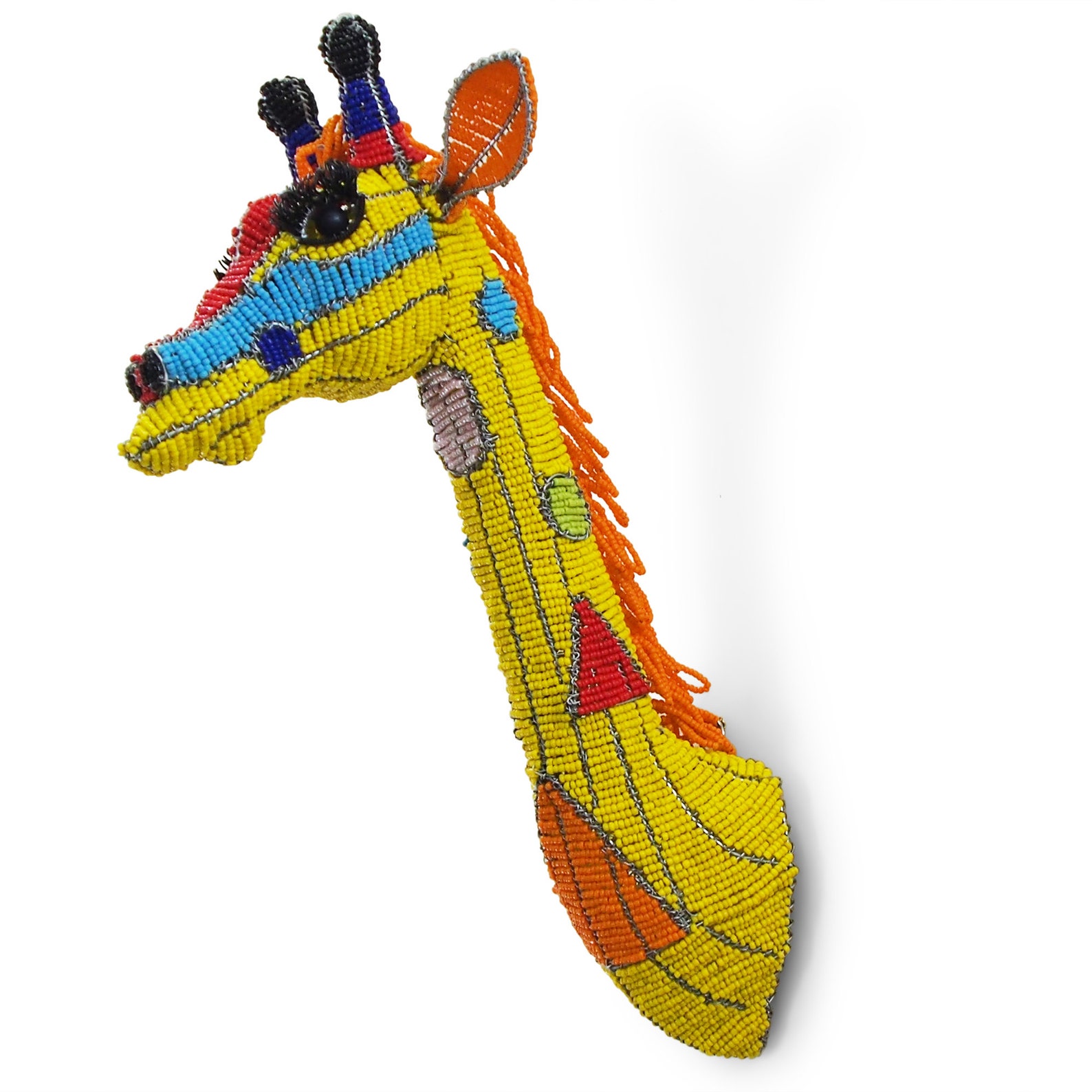 Colourful Beaded Animal Head Set African Beaded Animals Etsy