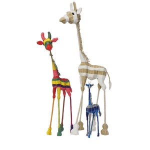 Africa in Colour - Wire and Rope Giraffe - Funky Woven Figurines