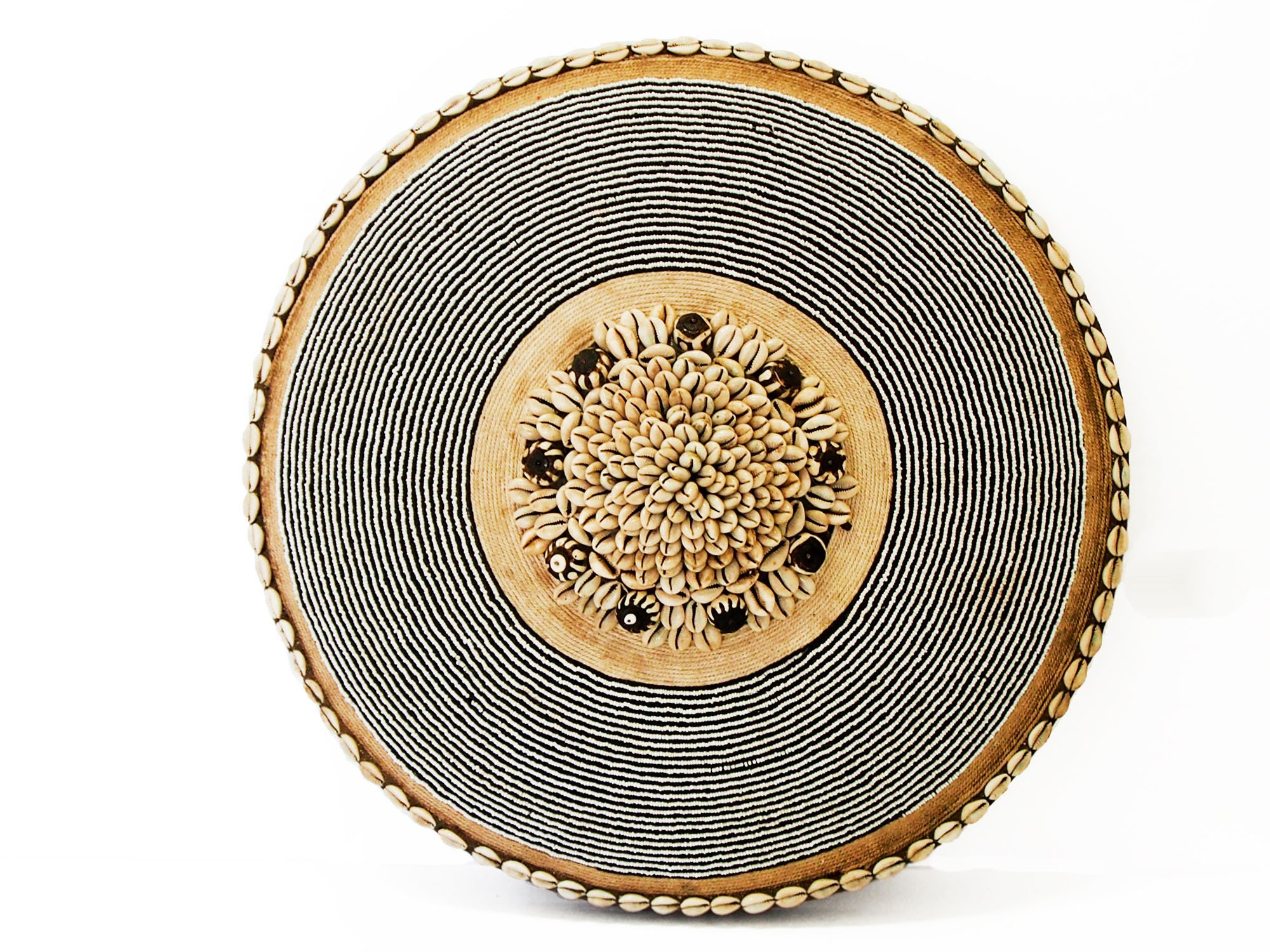 Beaded Shield | Tribal Shield |  African Bamileke Tikar Tribe Wall Decor