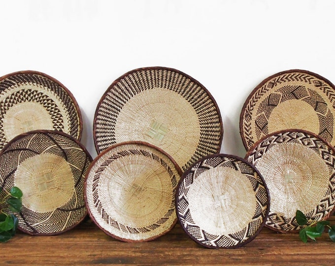 7 Binga Basket Set / 7 Tonga Basket Wall Art / Basket Wall Etsy