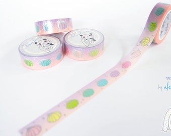 ADW-005 HOLO RAINBOW Whip Cream Washi Tape - 15MMx10M - planner, masking tape, decorative tape, stickers, journal