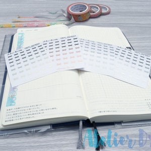 ADCS-006 SIMPLE BOW Foil Clear Sticker - dates, weekly, planner sticker