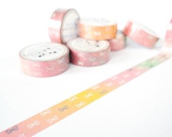 ADW-002 SUMMER SIMPLE Bow Washi Tape - 15MMx10M - planner, masking tape, decorative tape, stickers, journal