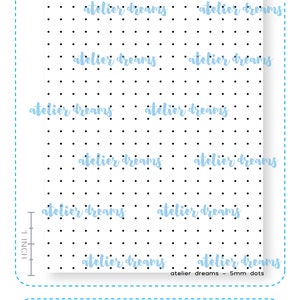 AD-056 5MM DOTS - Planner Stamps (Photopolymer Clear Stamps) journaling, planning, dot grids