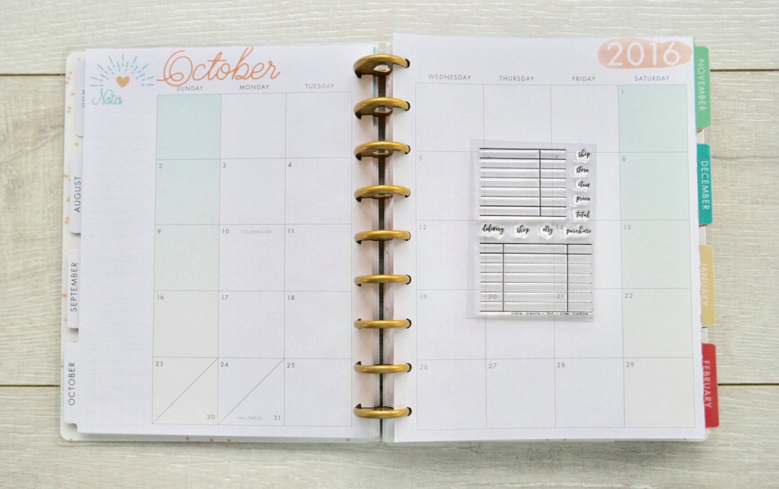 ADG005 ORDER TRACKING 3X4 Planner Stamps photopolymer Etsy