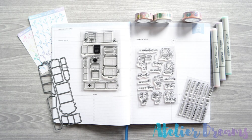 AD-101 HIDDEN TRAVELS 4x6 Planner Stamps photopolymer Clear | Etsy