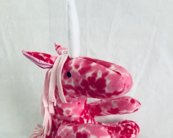Original Design Rose and Pink Plush Unicorn. Handmade unicorn toy. Soft unicorn. Stuffed animal. Stuffed toy. Holiday toy