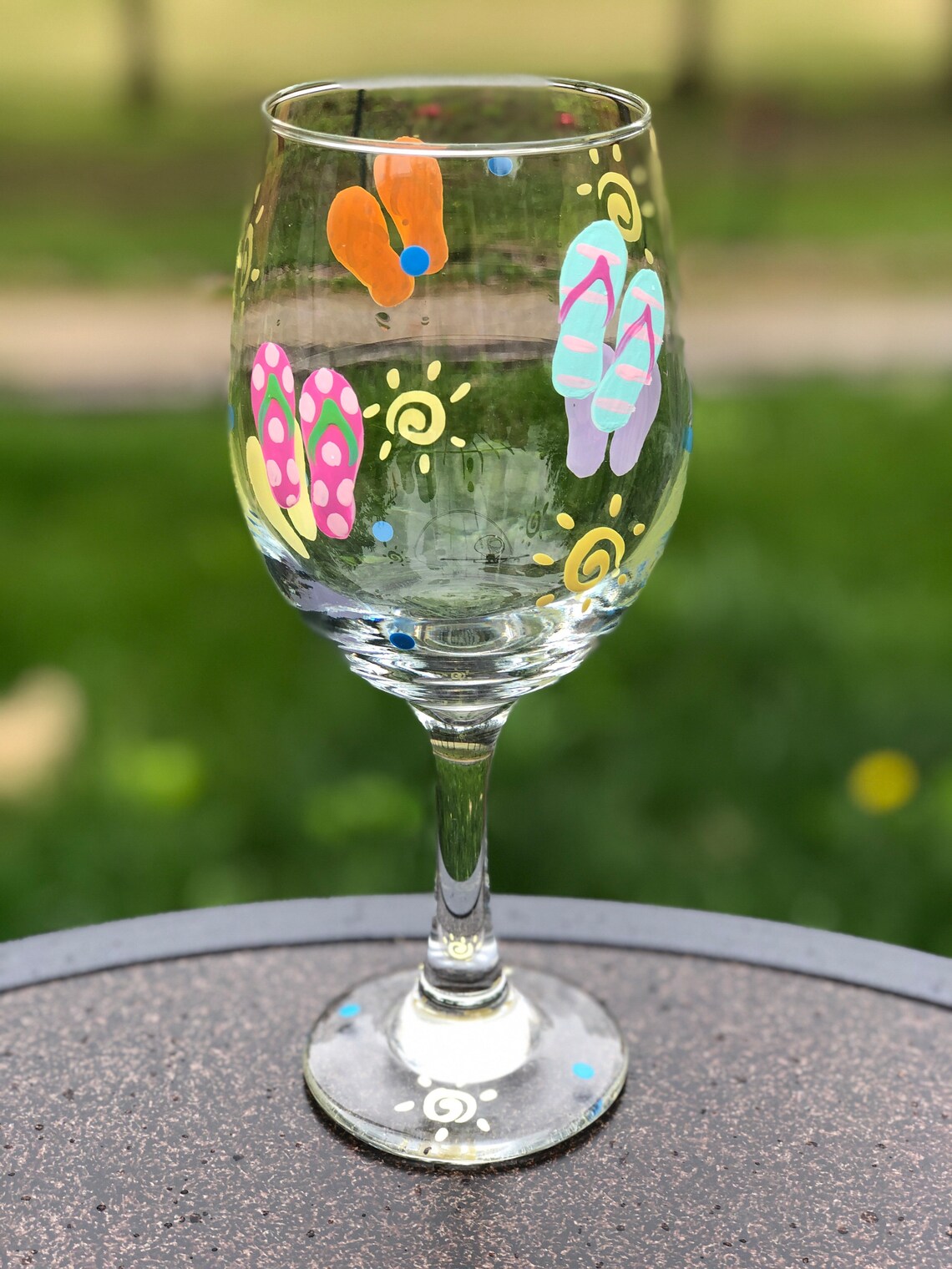 Flip Flop Wine Glass/flip Flop Stemless Glass/summer Wine Etsy