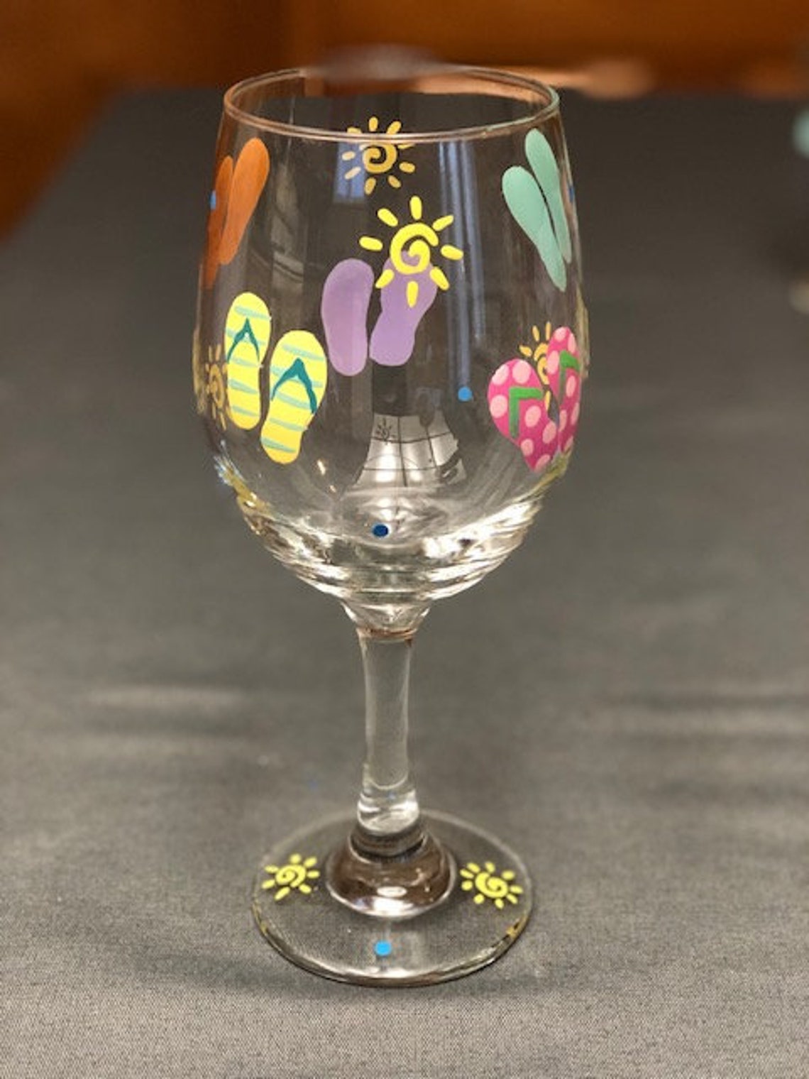 Flip Flop Wine Glass/flip Flop Stemless Glass/summer Wine Etsy