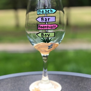 Beach wine glass/Summer wine glass/Beach house wine glass/beach house gift/beach house gifts image 4