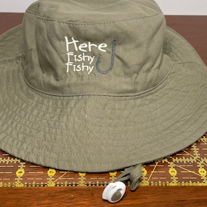 Child’s sun hat/ bucket hat / 6-24 months / fishing hat / here fishy fishy