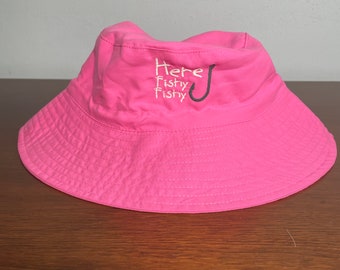 Child’s sun hat/ bucket hat / 6-24 months / fishing hat / here fishy fishy